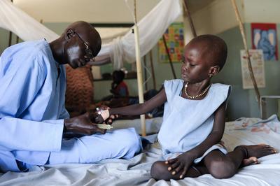 SOUTH-SUDAN hospital SOUTH SUDAN Bahr al Ghazal region , Lakes State, hospital of Comboni Missionaries in village Mapuor-stock-foto
