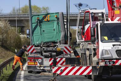 Verkehrsunfall auf der B27 in Retzbach/Zellingen-stock-foto