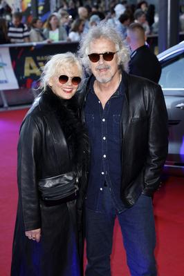 Wolfgang Niedecken mit Ehefrau Tina Golemiewski-stock-foto