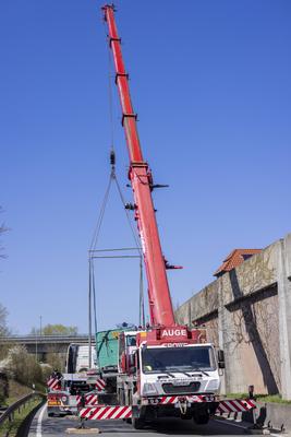 Verkehrsunfall auf der B27 in Retzbach/Zellingen-stock-foto