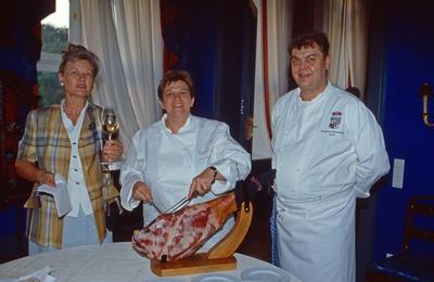 Lea Linster Lea Linster luxemburgische Stark?chin auf Schloss Sayn Deutschland 2004 Luxembourgian-stock-foto