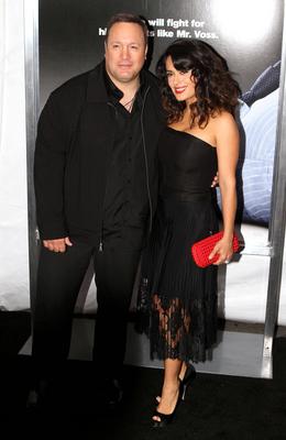 Kevin James and Salma Hayek at the premiere of Here Comes the Boom in New York City - 09 October 2012 FAM46583 Copyright-stock-foto