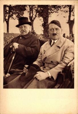 Reichspr?sident Paul von Hindenburg mit F?hrer und Reichskanzler Adolf Hitler !AUFNAHMEDATUM GESCH?TZT!-stock-foto
