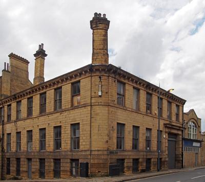 an old 19th century industrial building in the historic little germany district in bradford west yorkshire an old 19th c-stock-photo