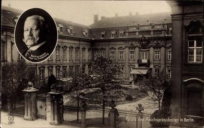 Berlin Palast des Reichspr?sidenten von Hindenburg Portrait AUFNAHMEDATUM GESCH?TZT-stock-foto
