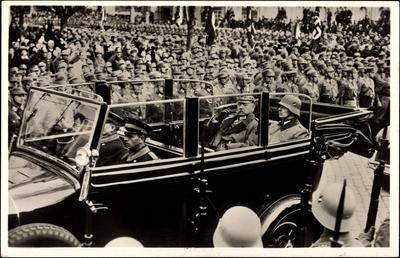 Potsdam Reichspr?sident v Hindenburg im Auto AUFNAHMEDATUM GESCH?TZT-stock-foto