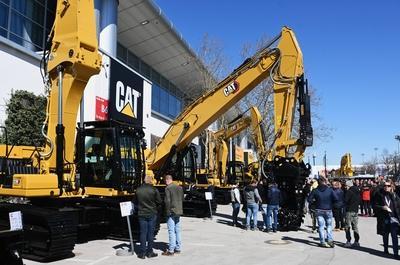 Bauma 2025, vom 7.4. bis 13.4.2025. Die bauma ist die Weltleitmesse fuer Baumaschinen, Baustoffmaschinen, Bergbaumaschin-stock-foto