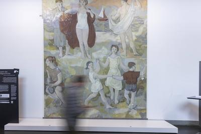 Gerhard Richters Wandbild Lebensfreude-stock-foto