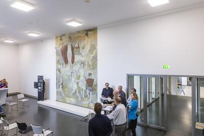 Gerhard Richters Wandbild Lebensfreude-stock-foto