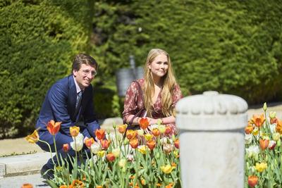 Catharina-Amalia, Princess of Orange attends the inauguration of her tulip garden for Madrid-stock-foto