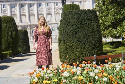 Catharina-Amalia, Princess of Orange attends the inauguration of her tulip garden for Madrid-stock-foto