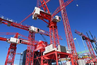 Bauma 2025, vom 7.4. bis 13.4.2025. Die bauma ist die Weltleitmesse fuer Baumaschinen, Baustoffmaschinen, Bergbaumaschin-stock-foto