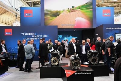 Bauma 2025, vom 7.4. bis 13.4.2025. Die bauma ist die Weltleitmesse fuer Baumaschinen, Baustoffmaschinen, Bergbaumaschin-stock-foto