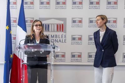 Remise du rapport de la commission d enquete parlementaire sur l aide sociale a l enfance-stock-foto