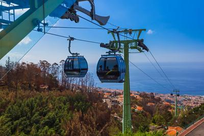 Cableway to Monte in Funchal - Madeira Portugal Cableway to Monte in Funchal - Madeira Portugal - travel background Copy-stock-foto