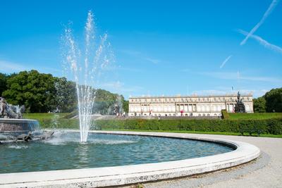 fountain at Herrenchiemsee-stock-foto