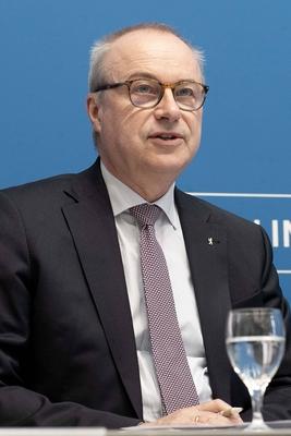 Senatspressekonferenz-stock-foto