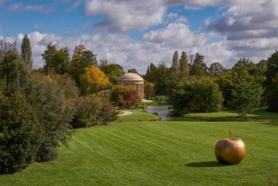 Sculptures in Versailles Palace Gardens near a Lake (Chateau de Versailles) near Paris, France Sculptures in Versailles-stock-photo