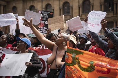 March against gender based violence in South Africa-stock-foto
