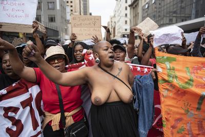 March against gender based violence in South Africa-stock-foto