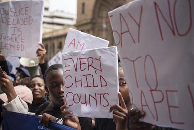 March against gender based violence in South Africa-stock-foto