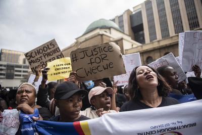 March against gender based violence in South Africa-stock-foto