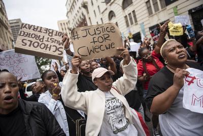 March against gender based violence in South Africa-stock-foto