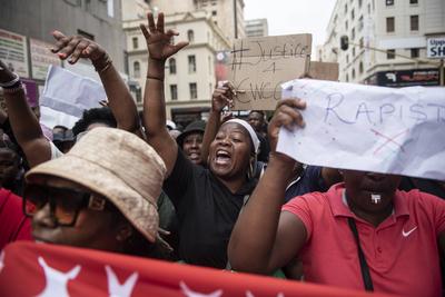 March against gender based violence in South Africa-stock-foto