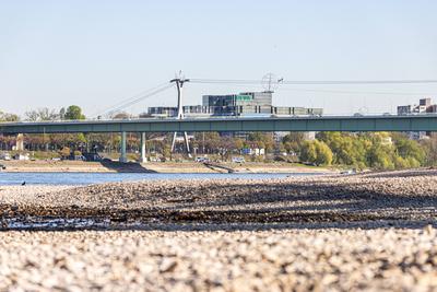 Niedrigwasser in K?ln 08.04.2025-stock-foto