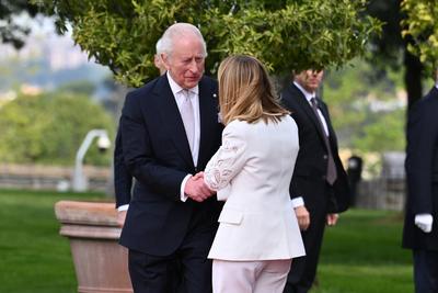 News - The Prime Minister, Giorgia Meloni, meets His Majesty Charles III, King of the United Kingdom of Great Britain and Northern Ireland.-stock-foto