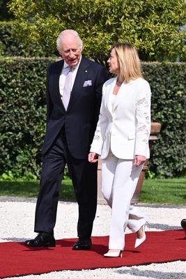 News - The Prime Minister, Giorgia Meloni, meets His Majesty Charles III, King of the United Kingdom of Great Britain and Northern Ireland.-stock-foto