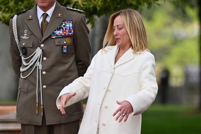 News - The Prime Minister, Giorgia Meloni, meets His Majesty Charles III, King of the United Kingdom of Great Britain and Northern Ireland.-stock-foto