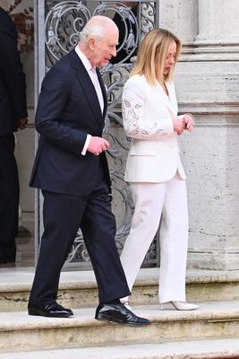 News - The Prime Minister, Giorgia Meloni, meets His Majesty Charles III, King of the United Kingdom of Great Britain and Northern Ireland.-stock-foto