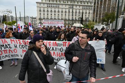 Nationwide general strike paralyzes Greece-stock-foto