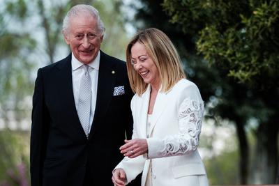 Rome, state visit of the English royals in Italy.-stock-photo