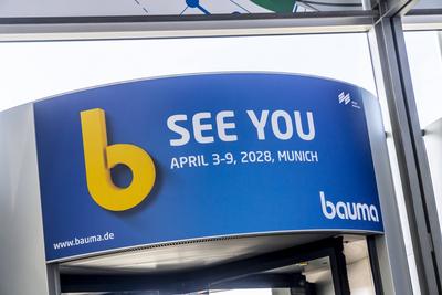 BAUMA M?nchen - 34. Weltleitmesse f?r Baumaschinen, Baustoffmaschinen, Bergbaumaschinen, Baufahrzeuge und Bauger?te. Die-stock-photo
