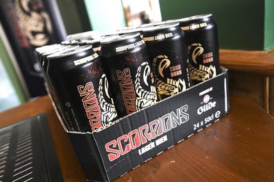 Scorpions Bier-stock-foto