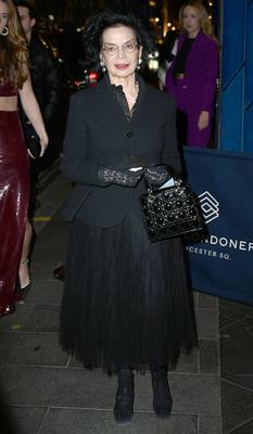 Bianca Jagger attends the British Vogue Forces For Change Dinner at The Londoner Hotel in London. DECEMBER 4th 2022 PUB-stock-foto