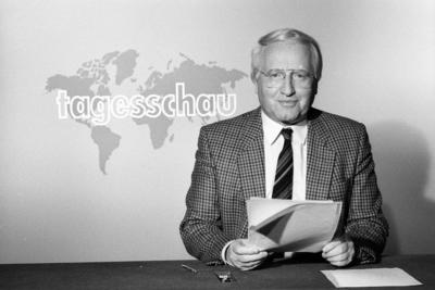 Tagesschau Sprecher Werner Veigel-stock-foto
