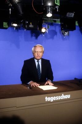 ARD Tagesschau Sprecher Werner Veigel-stock-foto