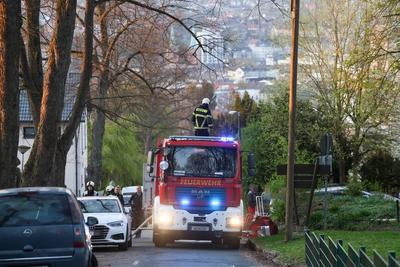Waldbrand in der Wuppertaler S?dstadt-stock-foto