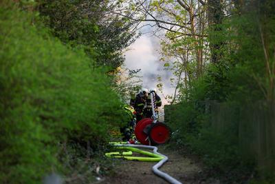 Waldbrand in der Wuppertaler S?dstadt-stock-foto