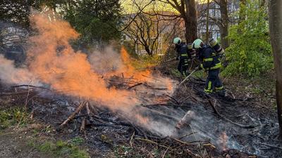 Waldbrand in der Wuppertaler S?dstadt-stock-foto