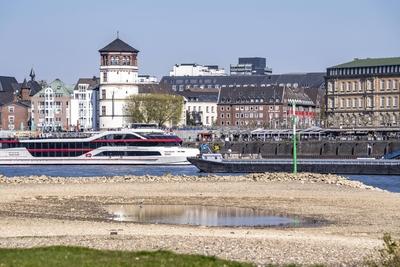 Rhein Niedrigwasser-stock-foto