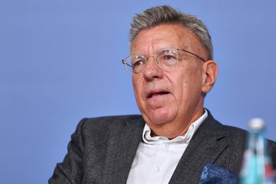 Berlin, Deutschland, 10.04.2025: Haus der Bundespressekonferenz: Vorstellung Rechtsgutachten BBMV e.V. - Ist nach der Wa-stock-foto