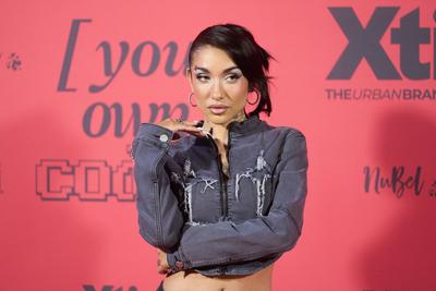 Maria Becerra presents XTI's new collection in Madrid-stock-foto
