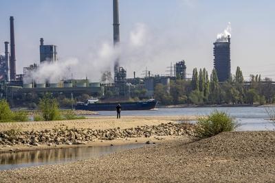 Rhein Niedrigwasser-stock-foto