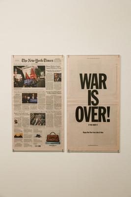Yoko Ono Ausstellung in der Nationalgalerie in Berlin-stock-foto