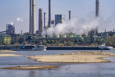Rhein Niedrigwasser-stock-foto