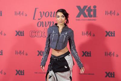 Maria Becerra presents XTI's new collection in Madrid-stock-foto